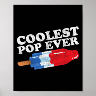 Poster Pop Ever Popsicle Funny Retro Bomb Fête des pères 