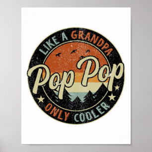 Poster Pop Pop Comme Un Grand-Père Seulement Glacière Vin