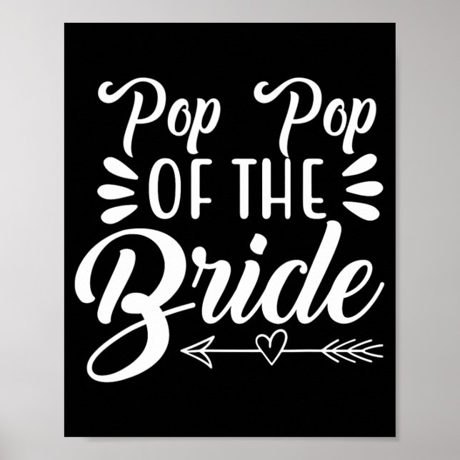 Poster Pop Pop De Mariée Mariage Fête Famille Mariée S (Devant)