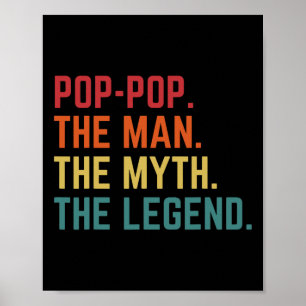 Poster Pop-pop homme mythe légende papa grand-père fête d