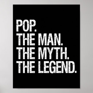 Poster Pop The Man The Myth The Legend Funny Fathers Don