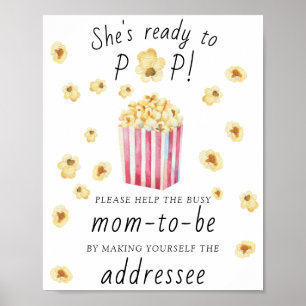 Poster Popcorn - Aidez le "Maman-to-Be" occupé