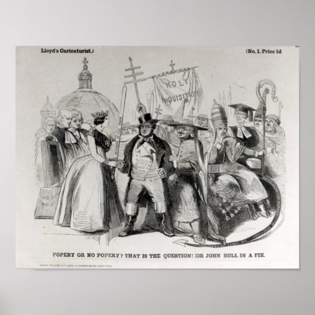 Poster Popery ou No Popery ? 1850 (Devant)