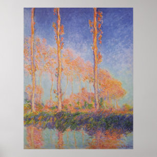 Poster Poplars – Pappeln, Autumn – Claude Monet, 1891