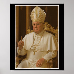 Poster Popo Trump Église du Vatican Pape Trump Funny Chri