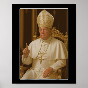 Poster Popo Trump Église du Vatican Pape Trump Funny Chri