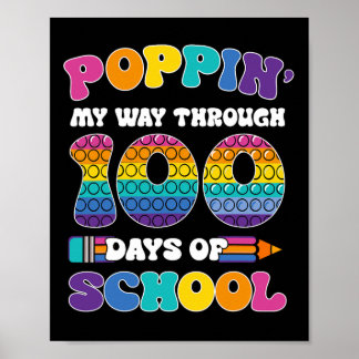 Poster Poppin sur mon chemin à travers les 100 jours d'éc