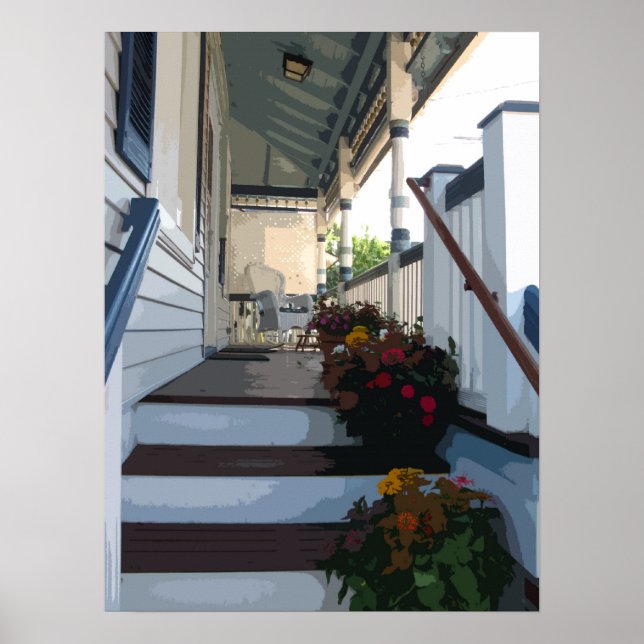 Poster Porche avant dans Ocean Grove NJ (Devant)