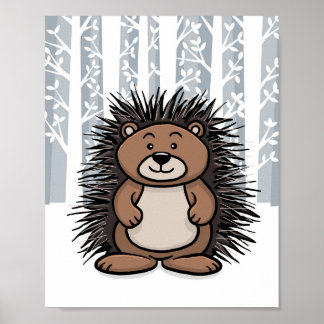 Poster Porcupine animale des bois