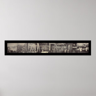 Poster Pork Pig Processing Photo 1900