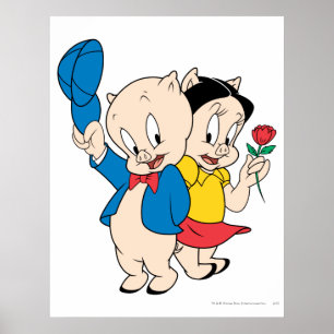 Poster Porky Pig et Pétunia