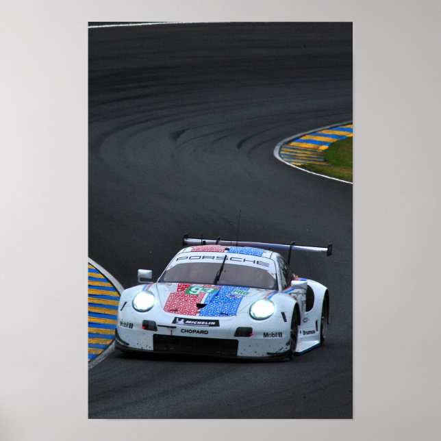 Poster Porsche 911 RSR no93 24 Heures du Mans 2019 (Devant)