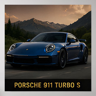 Poster Porsche 911 Turbo S Voiture de Sport Moderne