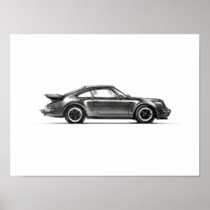 Poster Porsche 930 Turbo Imprimer 12x16