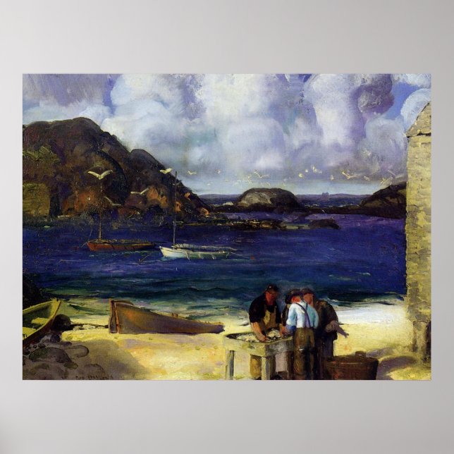 Poster Port à Monhegan - George Bellows - 1913 (Devant)