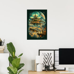 Poster Port au-dessus de la tempête