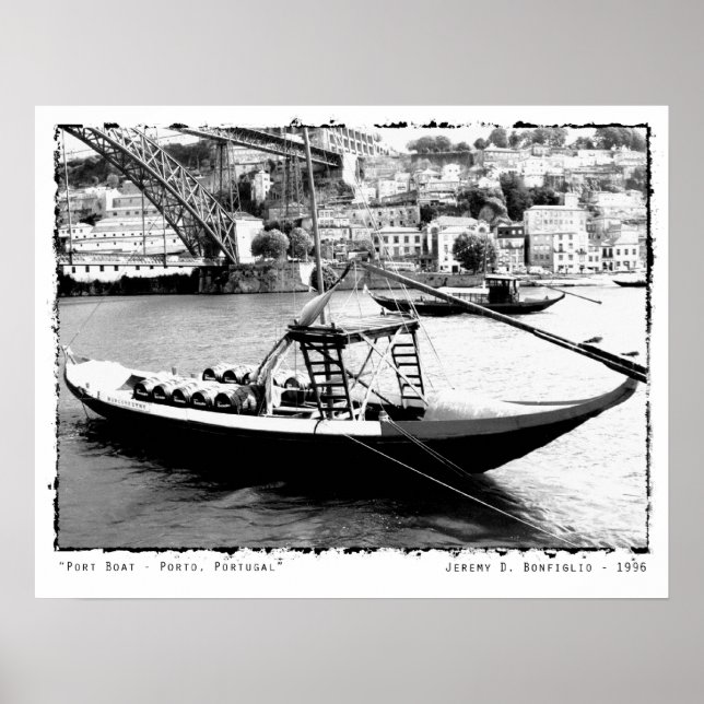 Poster Port Boat - Porto, Portugal Photographie Imprimer (Devant)