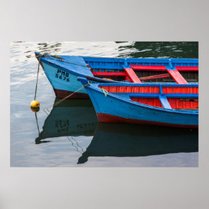 Poster Port d'Angelmo, bateaux de pêche.