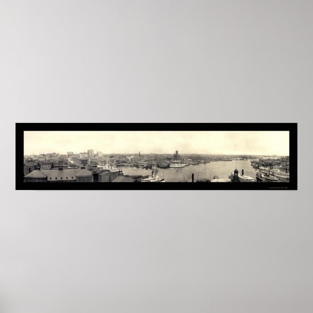 Poster Port de Baltimore MD Photo 1905 (Devant)