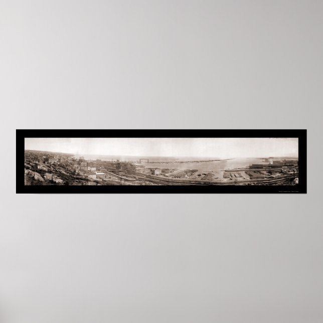 Poster Port de Duluth MN Photo 1913 (Devant)