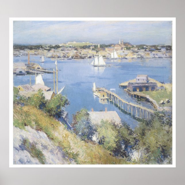 Poster Port de Gloucester, 1895 Willard Leroy Metcalf (Devant)