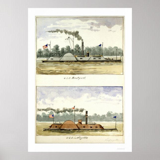 Poster Port de Ironclad par D.M.N. Stouffer 1864 (Devant)