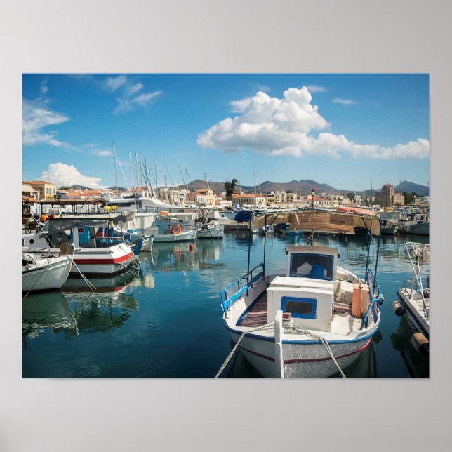 Poster Port de l'île d'Aegina (Devant)
