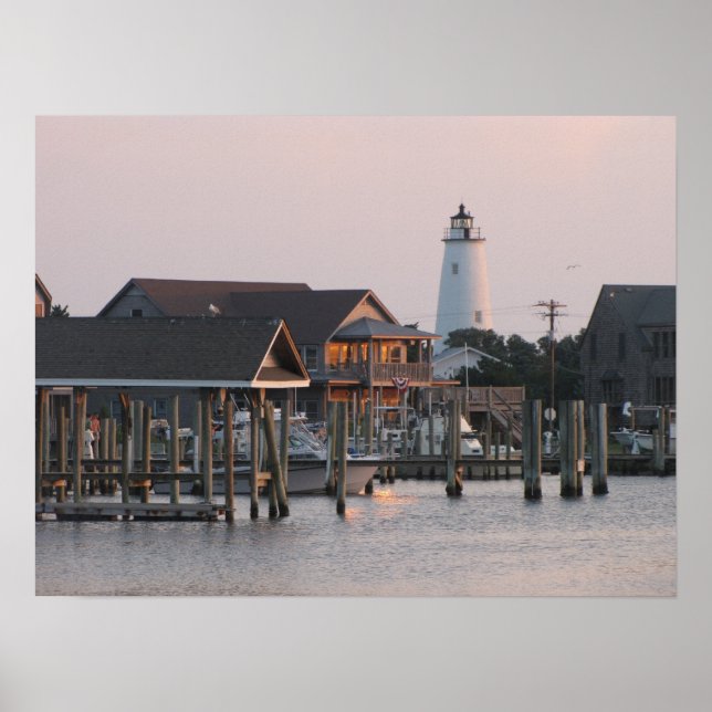 Poster Port de l'île Ocracoke (Devant)