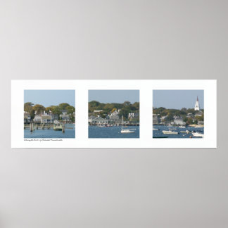 Poster Port de Nantucket, Massachusetts Triptych