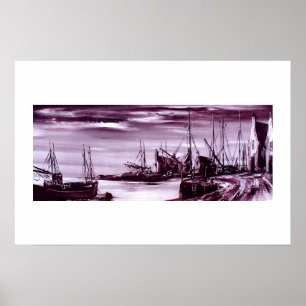 Poster Port de nuit