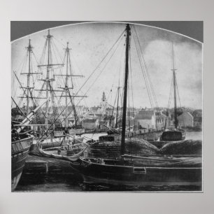 Poster Port de pêche à la baleine, New Bedford