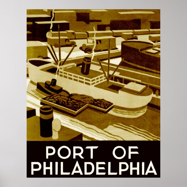 Poster Port de Philadelphie (Devant)