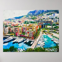 Port de plaisance Monaco Paint Paint Marina Yacht
