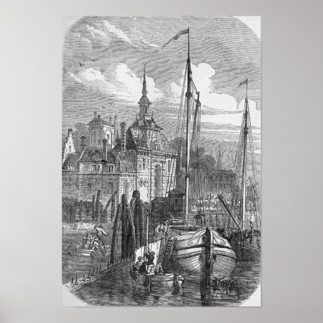 Poster Port de Rotterdam, Hollande (Devant)