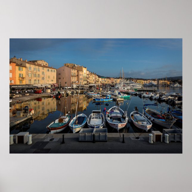 Poster Port de Saint Tropez, Côte Bleue, France (Devant)