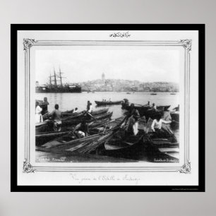Poster Port de Sirkeci Istanbul, Turquie 1885