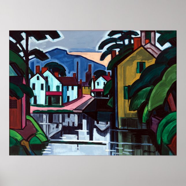 Poster Port du Vieux Canal Oscar Bluemner (Devant)