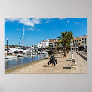 Poster Port et promenade maritime de Mahon - Menorca, Esp