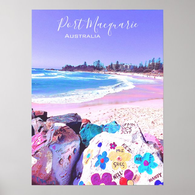 Poster Port Macquarie NSW Australie paysage de voyage (Devant)