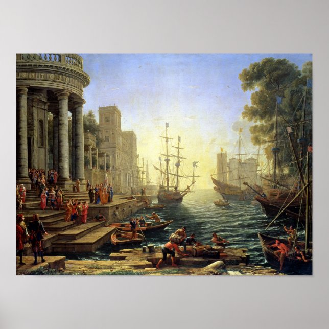 Poster Port maritime avec l'embarquement de St. Ursula (Devant)