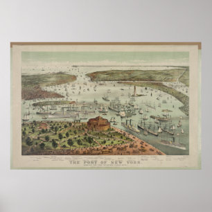 Poster Port of New York - 1892