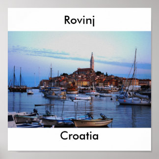 Poster Port Rovinj, Croatie