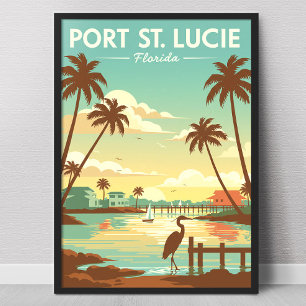 Poster Port St. Lucie Floride vintage