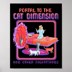 Poster Portail À La Dimension Chat Drôle Chat Chat Chaton