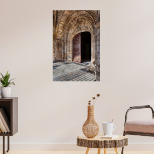 Poster Portail de la cathédrale de Sé de Braga. Braga, Po