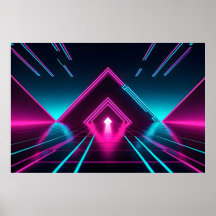 Portail Géométrique Triangle Cyberpunk Futuriste
