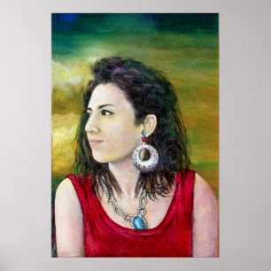 POSTER PORTAIT DE LA JEUNE FEMME