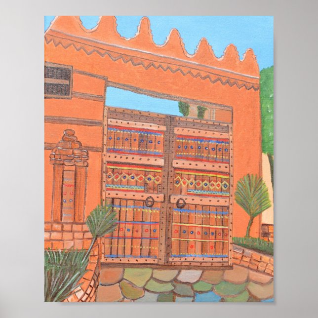 Poster Porte arabe (Devant)