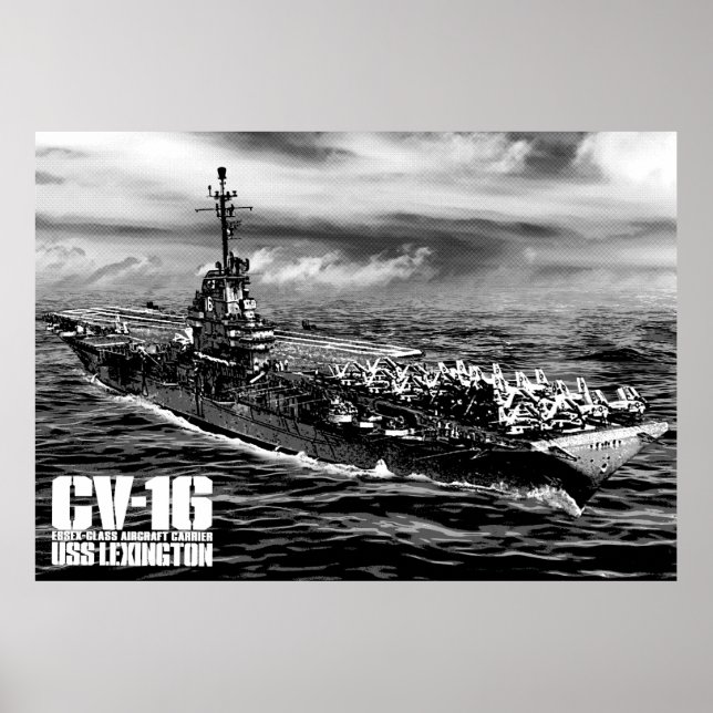 Poster Porte-avions Lexington Print (Devant)