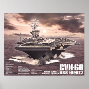 Poster Porte-avions Nimitz Print